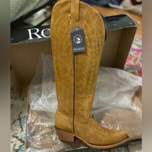 Rock ‘Em Wide Calf Tall Cowboy Boots